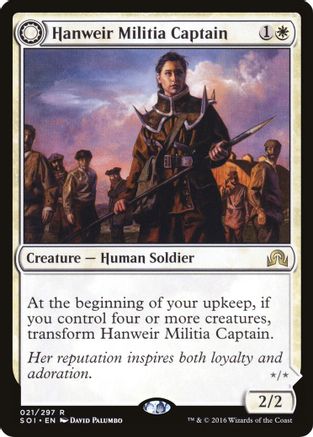 Hanweir Militia Captain // Westvale Cult Leader (SOI-021) - rare: (Double Faced Transform)