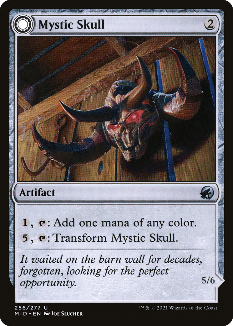 Mystic Skull // Mystic Monstrosity (MID-256) - uncommon: (Double Faced Transform) - Foil