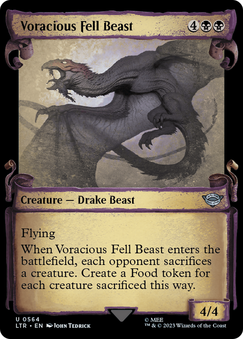 Voracious Fell Beast (LTR-564) - uncommon: (Showcase) - Foil
