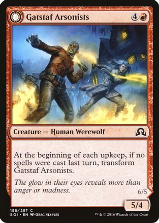 Gatstaf Arsonists // Gatstaf Ravagers (SOI-158) - common: (Double Faced Transform) - Foil