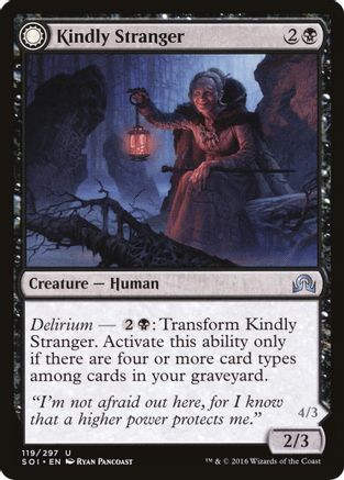 Kindly Stranger // Demon-Possessed Witch (SOI-119) - uncommon: (Double Faced Transform)
