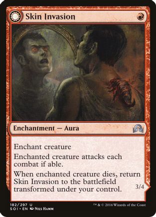 Skin Invasion // Skin Shedder (SOI-182) - uncommon: (Double Faced Transform) - Foil