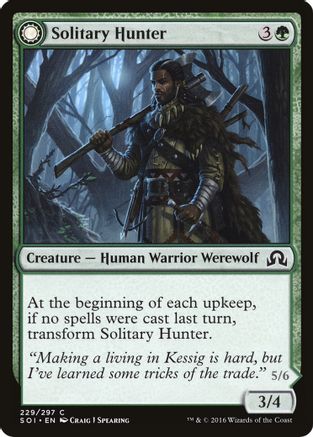 Solitary Hunter // One of the Pack (SOI-229) - common: (Double Faced Transform) - Foil