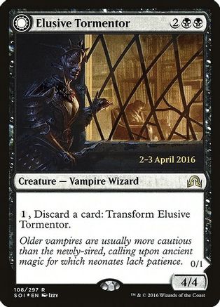 Elusive Tormentor // Insidious Mist (PRE-108S) - rare: (Double Faced Transform) - Foil