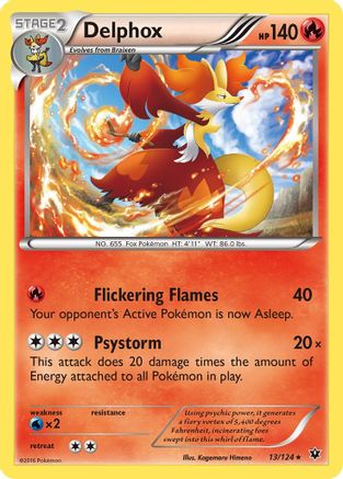 Delphox (013/124) - XFC  - Holo Rare - Holofoil
