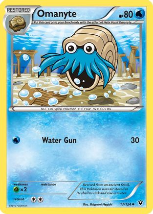 Omanyte (017/124) - XFC  - Uncommon