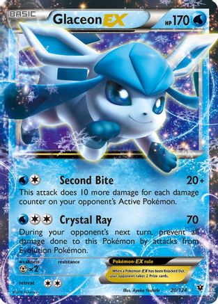 Glaceon EX (020/124) - XFC  - Ultra Rare - Holofoil