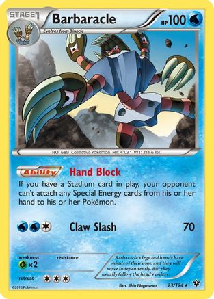 Barbaracle (023/124) - XFC  - Rare - Reverse Holofoil
