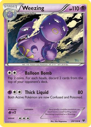 Weezing (028/124) - XFC  - Uncommon