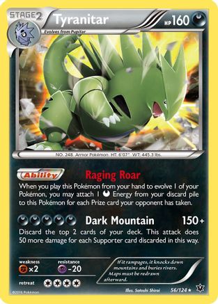 Tyranitar (056/124) - XFC  - Holo Rare - Reverse Holofoil