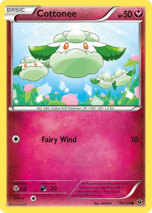 Cottonee (070/124) - XFC  - Common - Reverse Holofoil