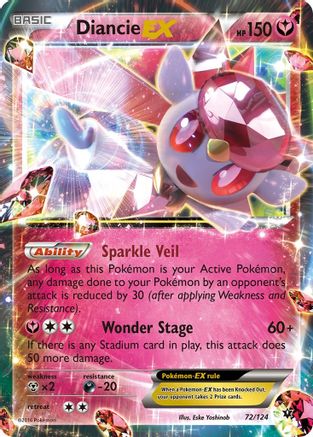 Diancie EX (072/124) - XFC  - Ultra Rare - Holofoil