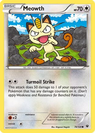Meowth (074/124) - XFC  - Common