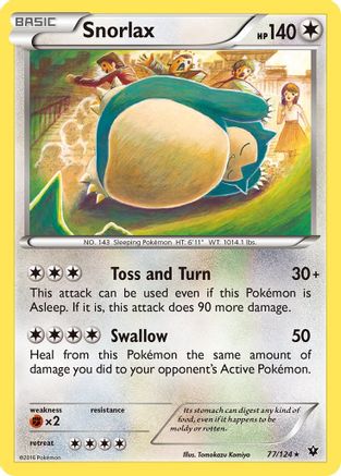 Snorlax (077/124) - XFC  - Rare - Reverse Holofoil