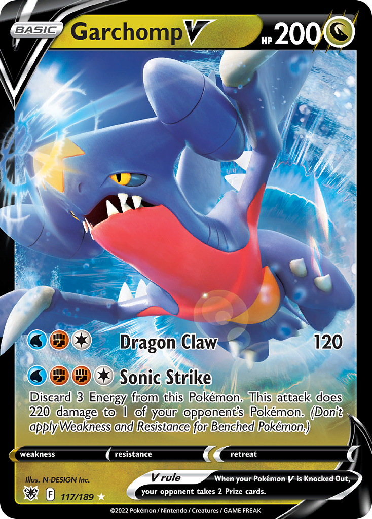Garchomp V (117/189) - SAR  - Ultra Rare - Holofoil