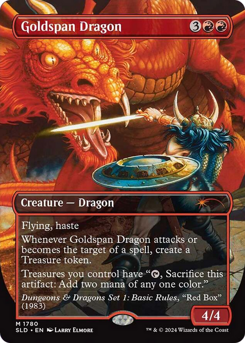 Goldspan Dragon (SLD-1780) - mythic (Borderless) - Foil