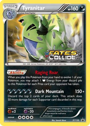 Tyranitar (Prerelease) (XY130) - XP  - Promo - Holofoil