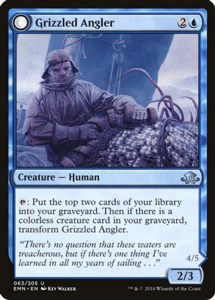 Grizzled Angler // Grisly Anglerfish (EMN-063) - uncommon: (mooneldrazidfc)