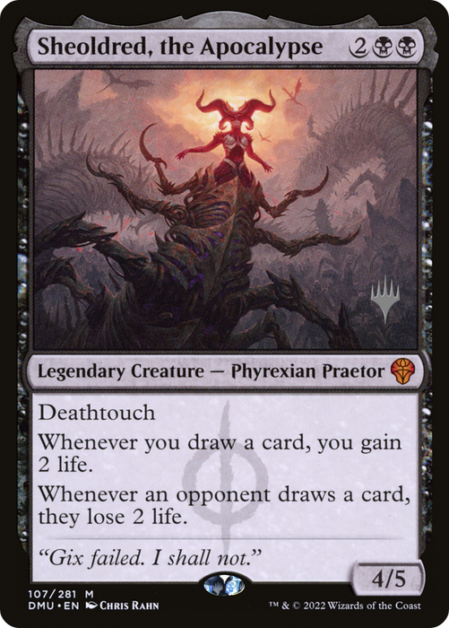 Sheoldred, the Apocalypse (PPDMU-107P) - mythic - Foil