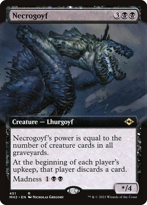 Necrogoyf (MH2-451) - rare: (Extended Art) - Foil