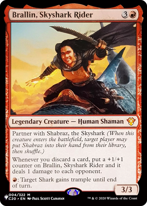 Brallin, Skyshark Rider (LIST-C20-4) - mythic
