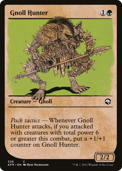 Gnoll Hunter (AFR-326) - common: (Showcase) - Foil