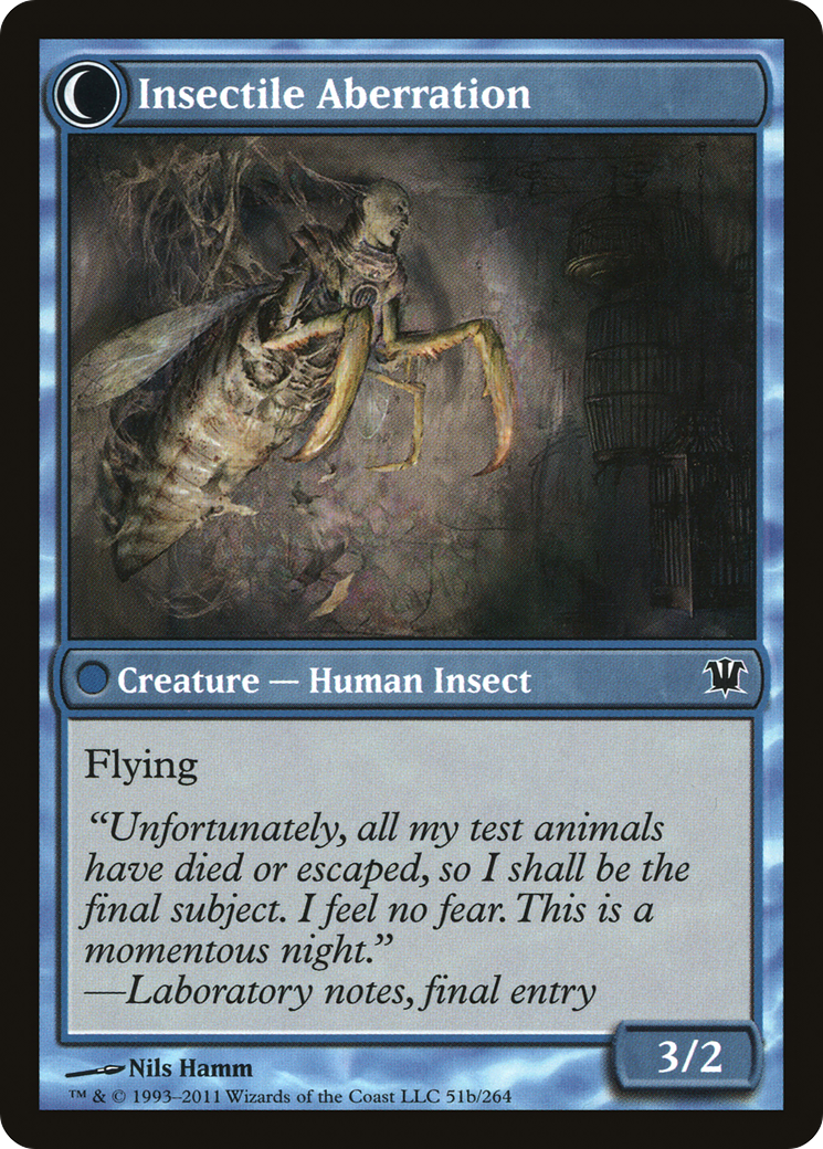 Delver of Secrets // Insectile Aberration (ISD-051) - common: (Double Faced Transform) - Foil