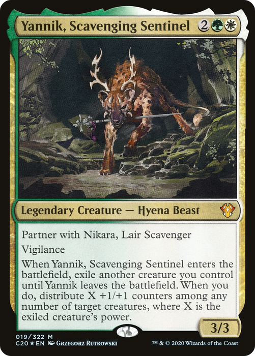 Yannik, Scavenging Sentinel (C20-019) - mythic
