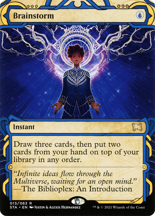 Brainstorm (STA-013) - rare: (Showcase) (Borderless) - Etched Foil