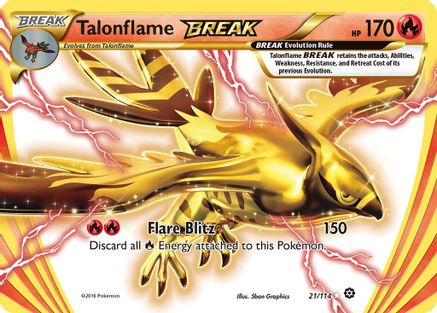 Talonflame BREAK (021/114) - XSS  - Rare BREAK - Holofoil