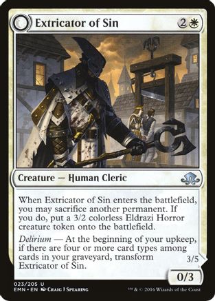 Extricator of Sin // Extricator of Flesh (EMN-023) - uncommon: (mooneldrazidfc)