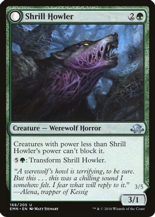 Shrill Howler // Howling Chorus (EMN-168) - uncommon: (mooneldrazidfc) - Foil
