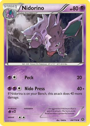 Nidorino (044/114) - XSS  - Uncommon - Reverse Holofoil