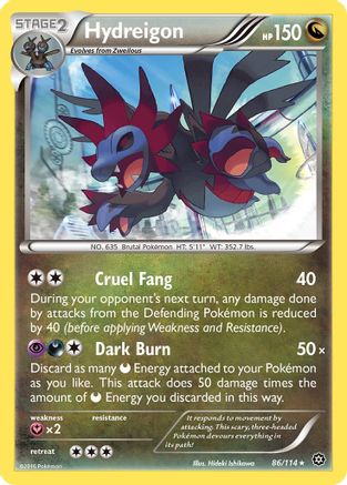 Hydreigon (086/114) - XSS  - Holo Rare - Reverse Holofoil
