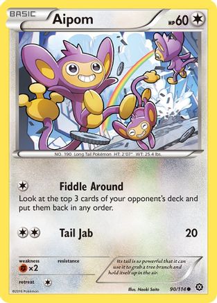 Aipom (090/114) - XSS  - Common - Reverse Holofoil