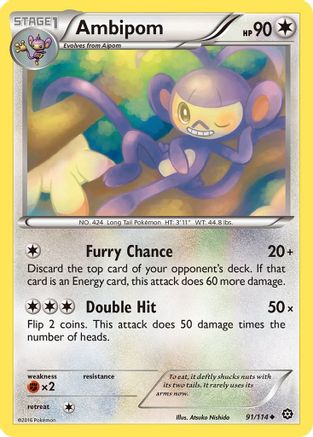 Ambipom (091) - XSS  - Uncommon - Reverse Holofoil