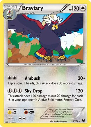 Braviary (093) - XSS  - Uncommon - Reverse Holofoil