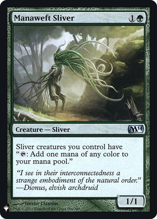 Manaweft Sliver (LIST-M14-184) - uncommon - Foil
