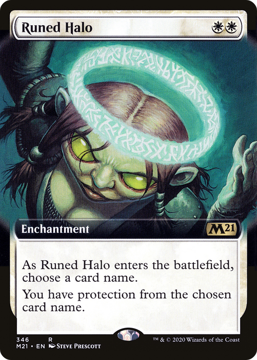 Runed Halo (M21-346) - rare: (Extended Art) - Foil