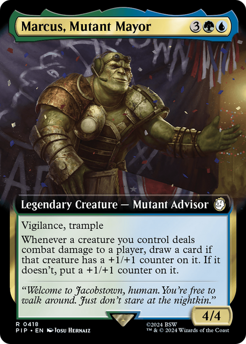 Marcus, Mutant Mayor (PIP-418) - rare: (Extended Art) - Foil