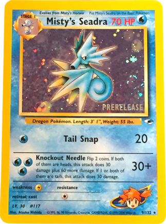 Misty's Seadra (Prerelease) (009/132) - WP  - Promo - Holofoil