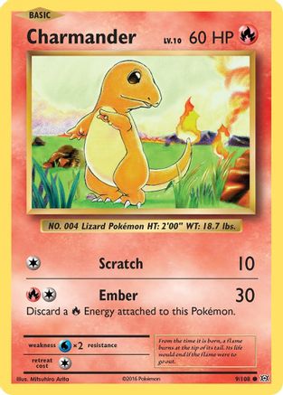 Charmander (009/108) - XE  - Common - Reverse Holofoil