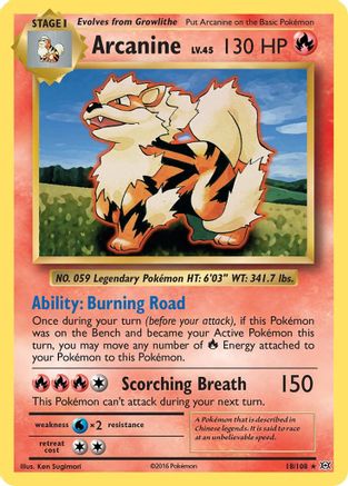 Arcanine (018/108) - XE  - Rare
