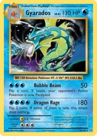 Gyarados (034/108) - XE  - Holo Rare - Holofoil