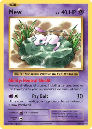 Mew (053/108) - XE  - Holo Rare - Holofoil