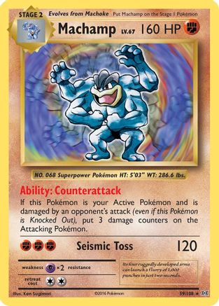 Machamp (059/108) - XE  - Holo Rare - Reverse Holofoil