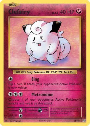 Clefairy (063/108) - XE  - Holo Rare - Reverse Holofoil