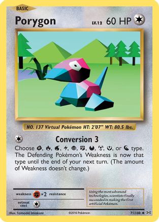 Porygon (071/108) - XE  - Uncommon