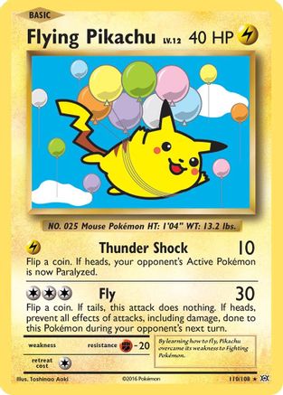 Flying Pikachu (110/108) - XE  - Secret Rare