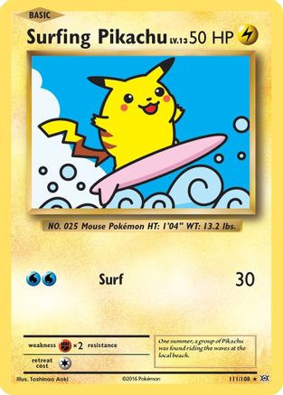 Surfing Pikachu (111/108) - XE  - Secret Rare
